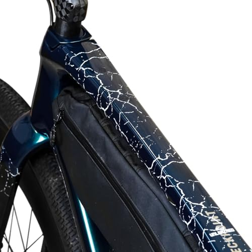 unleazhed Gravelbike Rahmenschutzfolie Fragment White MATT | Rahmenschutzfolie für Gravel Bikes Made in Germany| Komplett Rahmenschutz-Set
