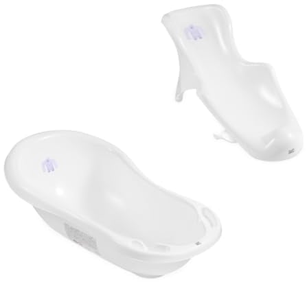 Hylat Baby Ensemble de baignoire pour bébé avec siège de bain - Certificat TÜV Rheinland - antidérapante et confortable pour les premiers mois - Collection Lite