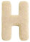 Mealini BUCHSTABENKISSEN - Buchstabe H, wollweiß, ca 22 x 28 cm, Buntes Kissen Alphabet für Namen