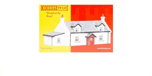 Hornby TT9013 Scottish Croft „Shepherds Rest“ Modelleisenbahn TT Spurweite, Modelleisenbahnzubehör zum Hinzufügen von Landschaften, Dioramen, Wäldern, Gebäuden und mehr, Modellbausätze – Maßstab 1:120