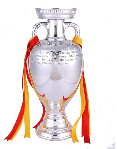 Trophées de football Molde Répliques en résine du championnat d'euro de football (taille : 25 cm)