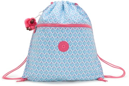 Kipling SUPERTABOO Mittelgroßer Rucksack, Dreamy Geo C (Blau)