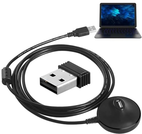 ANT Dongle - Plug-in-Adapter, Transmitter-Dongle | Tragbarer ANT-Empfänger mit USB-Verlängerungskabel, ANT+ Dongle-Set kompatibel mit Zwift Trainer Road Connect Cycleops Trainer Rouvy TacX