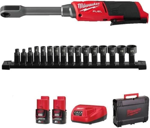 Milwaukee M12FPTR-202X Kit de cliquet pour carburant 12 V 2 piles 2 Ah