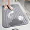 Moulaelos Duschmatte rutschfest, 106 x 66 cm rutschfeste Badematte mit Saugnäpfen, Duscheinlage Komfort Massage, Antirutschmatte Dusche Maschinenwaschbar,Grau