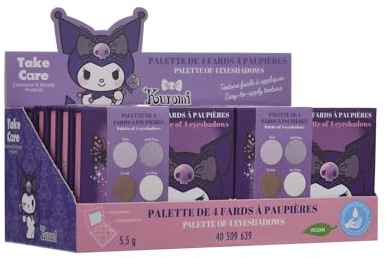 Hello Kitty Kuromi Make-up-Set enthält 4 Lidschatten mit Pinsel und Spiegel