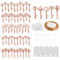 Sonhomay 50pcs Vintage chiave apribottiglie borsa con coulisse con nastro etichetta per bomboniere di nozze