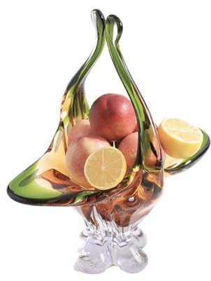 Frutero Plato grande de cristal for frutas, vajilla de cristal, plato decorativo for postre, plato for dulces de boda, cuenco decorativo for ensalada, frutas, verduras, pasteles, dulces y aperitivos C