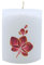 Dekohelden24 Hochwertige Kerze mit Orchidee/Orchideenkerze/Oval/weiß mit lila Blüte/L/B/H: ca. 8 x 3,5 x 9,5 cm.