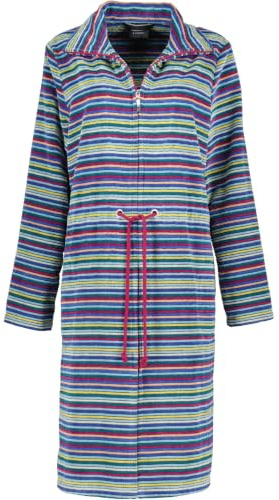 Cawö Home Bademäntel Damen Reißverschluss mit Tunnelgürtel Streifen 6218 Multicolor - 12 S