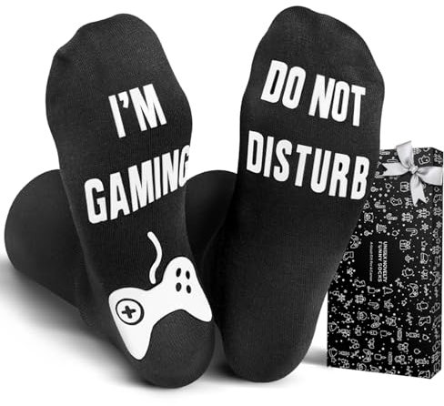 Lustige Socken Zocken Geschenke für Teenager: Gamer Geschenk Junge 10 + Jahre Geschenkideen, Socken Lustig Nikolaus Geschenke kinder Weihnachtsgeschenke Lustige Geschenke für Männer Adventskalender