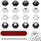 SUPAWAY 16pcs Mini roulettes à billes Roulettes universelles adhésives Petites roulettes à billes à 360 ° Roulettes plates pour meubles pour appareils de cuisine, etits meubles, poubelle Silencieuses