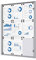 Vitrine d'affichage intérieur fond acier laqué - 9 feuilles