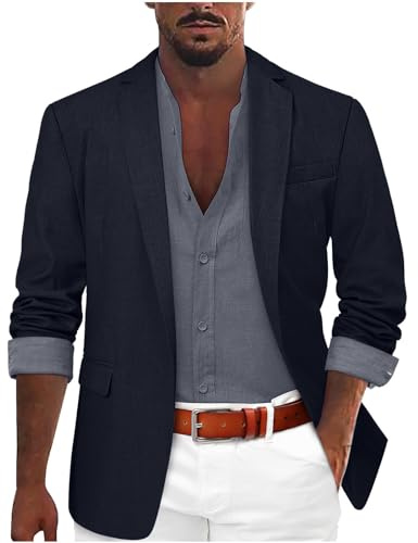 Sako Für Herren Modern Sportlich, Anzug Jacke Herren, Sommerjacke Mit Knopfleiste Vorne Business Anzugjacke Freizeit Herrenblazer Leisure Anzugsakko Atmungsaktiv Sportsakko Regular Fit Für Männer