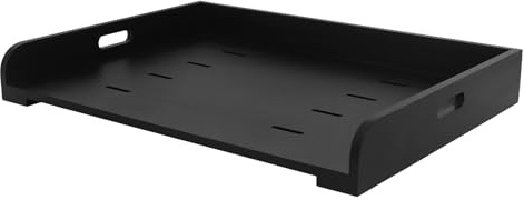 Wooden Gas Hob Cover with Handles, Multi-Use for Kitchen, Chopping Board/Stove Top Cover for Gas Burner and Electric Stove, Worktop Saver for Kitchens, 75 * 56 * 10cm (Black)