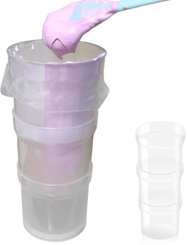 Piping Bag Holder, Food-Grade Clear Plastic Piping Bag Stand Stackable Support Cup for Home Kitchens and Cake Shops Decorating Pouring Assistant Storage Cup Holder.