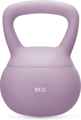 Gymtek® Weiche Kettlebell 8 kg, Handeln für Frauen - 8kg Kugelhantel - Kettlebell Soft, Gewichte Hantel, Kugelgewicht, Home Gym Equipment, Fitness, Krafttraining, Sport Geräte für Zuhause