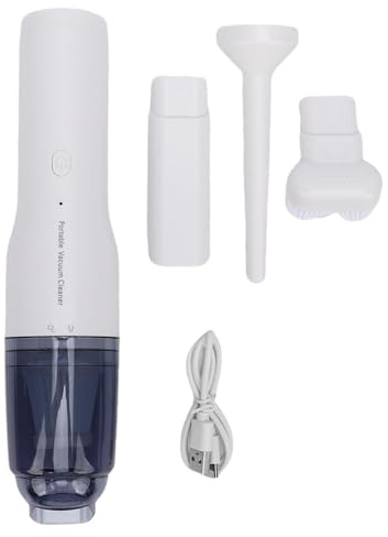 YUYTE Aspirateur à Main sans Fil Rechargeable 8 000 Pa avec 2 Vitesses et Batterie 1 200 MAh, pour Usage Automobile et Domestique