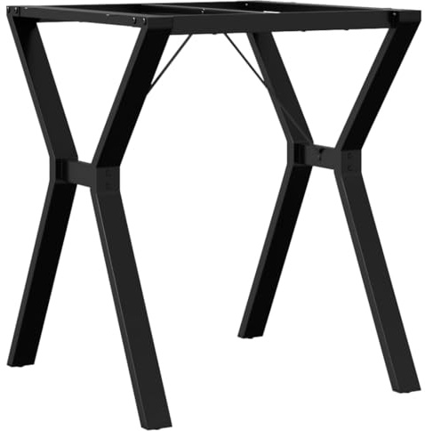 Mhdvray Esstisch-Gestell Y-Form 60x60x73 cm Schwarz pulverbeschichteter Stahl Robuste Tischbeine für Industrial-Style Möbel Küche Wohnzimmer Büro