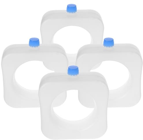 SHINEOFI Pack de 4 Blocs Réfrigérants pour Ventilateur de Climatisation, Pains de Glace Réutilisables en Pe Blancs, Ambiance Estivale la Maison Bureau