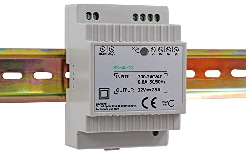 Auforua® Hutschienen Netzteil LED Trafo 230VAC / 12V DC 2.5A 30W; Konstantspannung DIN-Schiene Netzteil für LED Produkte 12V DC; Schaltnetzteil Hutschienennetzteil