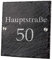polar-effekt Hausnummerschild aus Schiefertafel - Türschild Personalisiert mit Gravur - Geschenk zum Einzug - Schieferplatte 20x20 cm Namensschild - Motiv Straßenname und Hausnummer