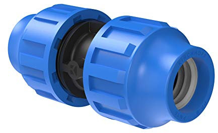 Kirchhoff Verbindungsstück | Kunststoff | 32 x 32 mm | für HDPE Rohr | 3X 5X Fittinge | Verschiedene Größen | DVGW geprüft | Trinkwasserqualität | Made in EU, schwarz, 32 mm, 984841317