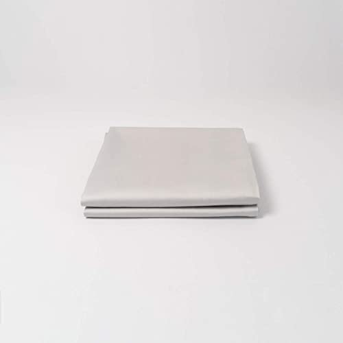 cloudlinen Kissen Set aus 100% Extra-Langstapeliger Premium Baumwolle - 2 * 80x40 cm (Kissen) - grau einfarbig/unifarben - kuscheliger, Warmer und weicher Mako Satin