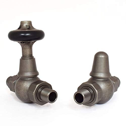 Hot Flow | Ripley Traditional Thermostatic Radiator Valve (Straight TRV) (Pewter)