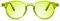 Cheapass Sonnenbrille Rund Gelb Fluor Neonrahmen mit gelben Linsen für Männer und Frauen