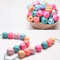 DAHI perlen 70stk holzperlen 15mm bunt holzkugeln gemischte holz perlen mit loch bastelnperlen für DIY Schmuck Herstellung (bunt-C/15mm-70stk)