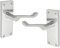 Victorian Scroll Door Handles Lever Latch Satin Chrome Premium Quality - Handlestore® (1 Latch Set)