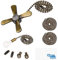 Light and Fan Pull Chain - Fan Pull Chain (12.5 inches), Light Pull Chain (13.6 inches), 2x 1M Extension Pull Chains and 4x Extra Connectors (2 styles) - Brown Color