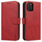 LOLFZ Wallet Case for iPhone 12, Case for iPhone 12 Pro, Vintage Leather Book Case with Card Holder Kickstand Magnetic Closure Flip Case Cover for iPhone 12 iPhone 12 Pro 6.1 inch - Red