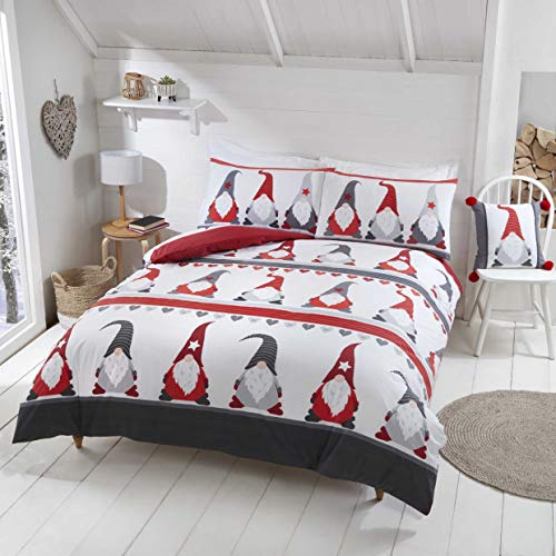 Rapport Single Festive Gonks Bettbezug-Set, Polybaumwolle, Multi, King Size
