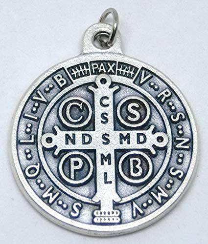 GTBITALY 60.049.30 Silber Benedikt Medaille 32 mm mit Exorzismus Ring Exorzismus