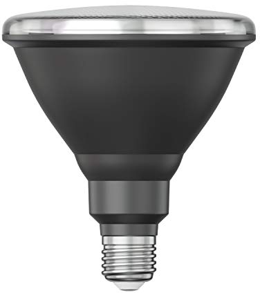 ledscom.de E27 LED Leuchtmittel, PAR38 kurzer Hals, weiß (4200 K), 16,1 W, 1379lm, 45°, Reflektorspiegel (silber)