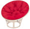 PillowPrim Polster für Papasansessel, Auflage, Ersatzpolster Papasan D 114 cm, Bodenkissen gepolstert Sitzkissen Krabbeldecke Hängesessel Made in EU - Rot