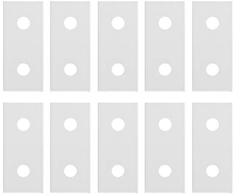 Piastra di giunzione 10 pezzi, piastre di rinforzo angolari piatte in alluminio che collegano rinforzo Strumento di connessione verticale Superficie di ossidazione(2020-2 Hole)