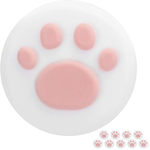 Poignées de Pouce de Griffe de Chat Couverture en Silicone Souple pour contrôleur 10 pièces Capuchon à Bascule de Manette Universel pour & Lite(Patte Rose sur