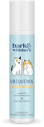 Dr. Mercola Ubiquinol Liquid Pump for Cats & Dogs, (1.45 Fl. Oz.), Non GMO, Gluten Free, Soy Free
