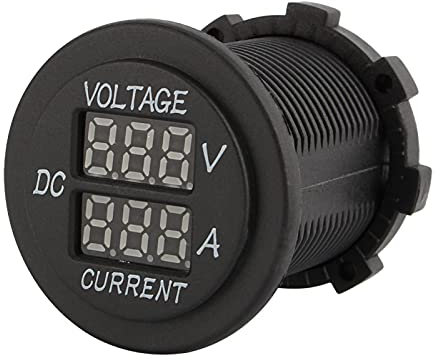 Dioche Volt Meter, Double layer Display Red LED Digital Voltmeter Ammeter, Car Motorcycle DC 12-24V Dual LED Digital Voltmeter Ammeter Amp Volt Meter Guage
