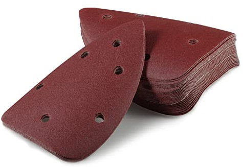 LEONTOOL Lot de 30 feuilles de papier de verre pour ponceuse à souris Grain 180 6 trous