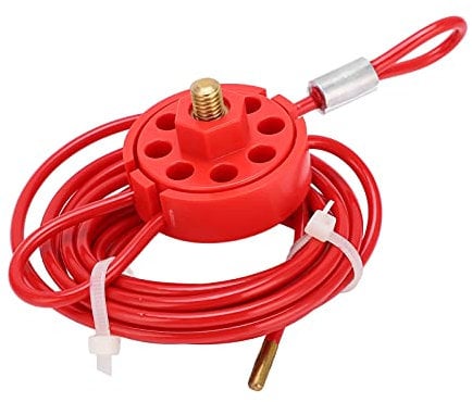 Dioche Adjustable Cable Lockout 2meters Lockable Handle Stainless Steel Lockout Tagout Cable Lock