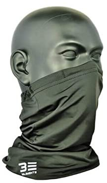 Tour de cou avec filtre intégré filtre à air écharpe cache-cou anti-pollution anti-allergie lavable taille unique pour cyclisme (Noir)