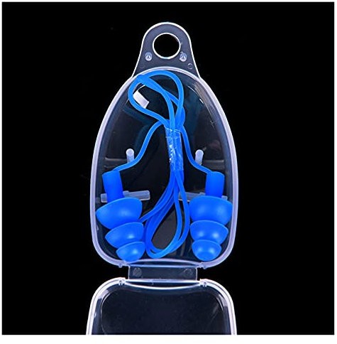 LUOSHUAI OhrenstöPsel 1 stück Universal Weiche Silikon Schwimmen Ohrstecker Ohrstöpsel Pool Zubehör Wassersport Schwimmen Ohrstecker 8 Farben GehöRschutzstöPsel (Color : Blue)