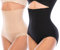 SURE YOU LIKE Shapewear Damen Bauchweg Unterhose Hohe Taille Figurenformender Miederslip Miederhose Body Shaper Unterwäsche, Beige/Schwarz, M/L