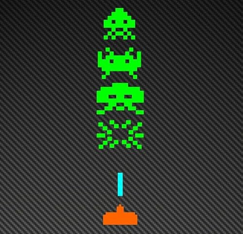 myrockshirt Retro Arcade Spiel Invaders Raumschiffe abschießen 30 cm Gala Aufkleber Sticker Autoaufkler Freie Farbwahl Vinyl