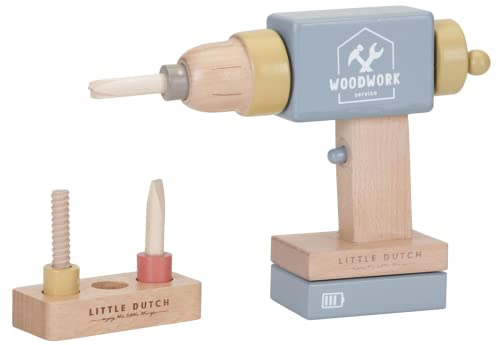 Little Dutch 7091 FSC Holz Kinder Bohrer blau