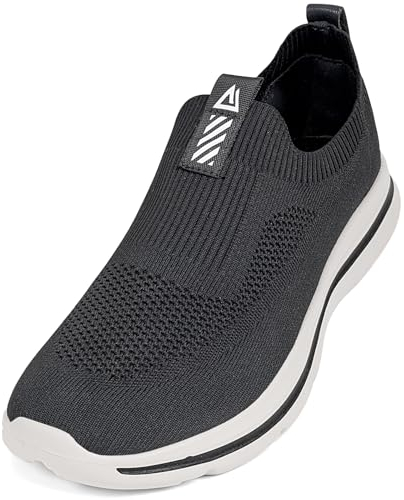 ODCKOI Herren Slip on Sneakers Mesh Atmungsaktiv Laufschuhe Bequem Turnschuhe Outdoor Fitness Sportschuhe Leichtgewichts Straßenlaufschuhe-HEISE-44-XIN